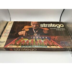 Vintage Stratego Board Game Milton Bradley Complete Original Box Taped